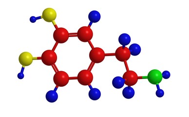 Molecular structure of dopamine