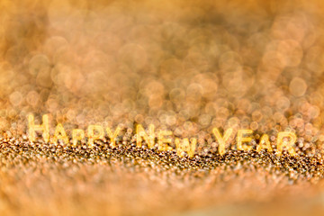 Wonderful HAPPY NEW YEAR romantic colour with bokeh background