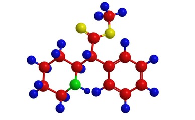 Molecular structure of methylphenidate (ritalin)