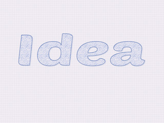 Idea written as a sketch on paper