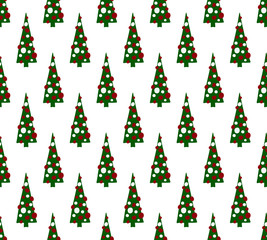 Obraz premium Color christmas trees pattern