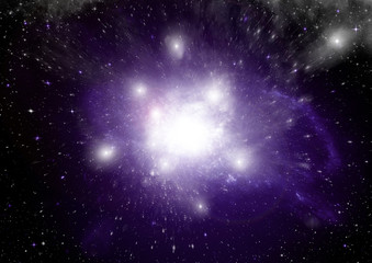 galaxy in a free space