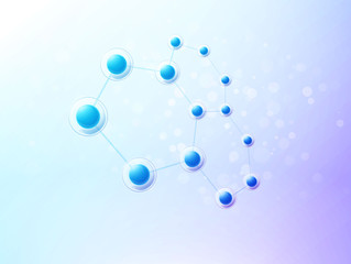  blue molecule vector science object