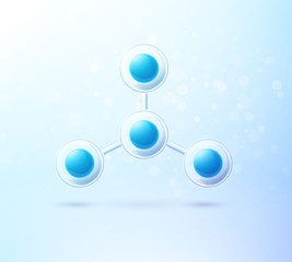  blue molecule vector science object