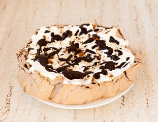 Chocolate pavlova