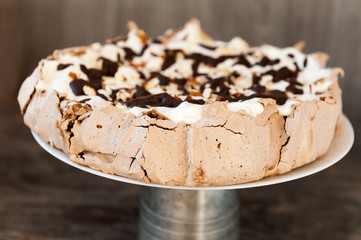 Chocolate pavlova
