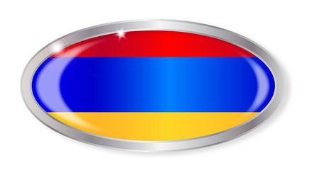 Armenian Flag Oval Button