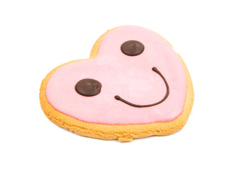 smiley heart cookies