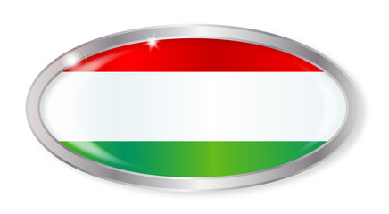 Hungary Flag Oval Button