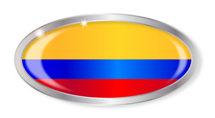 Colombia Flag Oval Button
