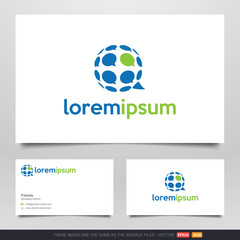 Global Chat Logo and Business Card Design