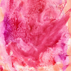 watercolor texture of yellow and pink with streaks