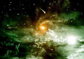 galaxy in a free space