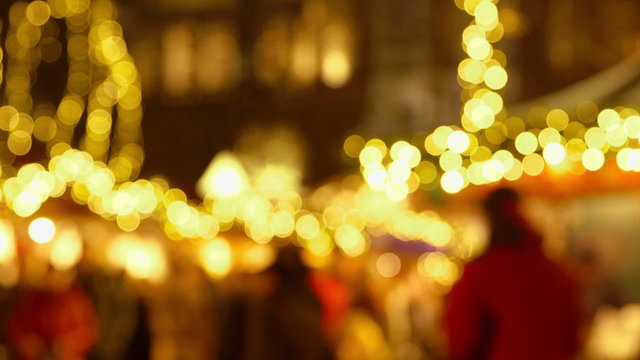 Abstract defocused Christmas background with sparkling lights