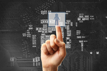 Future technology concept integrates electronics and bio-technologies