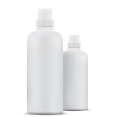 Blank plastic bottles isolated on white background