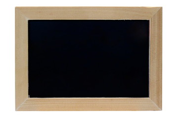 Blank wood photo frame isolate white background
