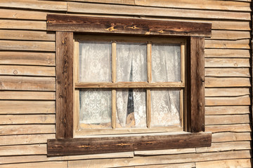Window of an old wooden house