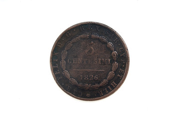 5 cent, 1826 Italian currency
