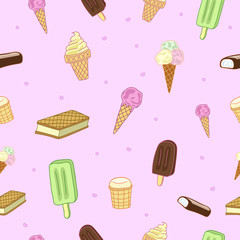 Sweet ice cream pattern