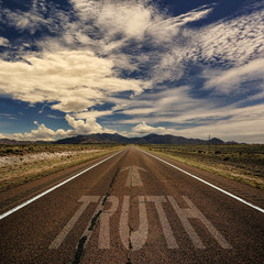 Conceptual Image of Road With the Word Truth