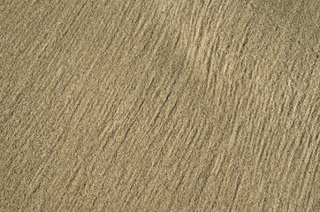 Traces in the sand after a wave