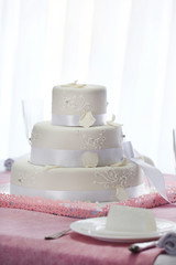 Beautiful served table for wedding or other celebration in restaurant