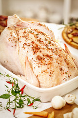 Preparing Christmas dinner