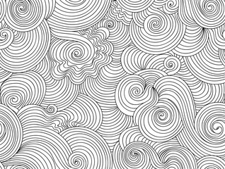 Abstract vector seamless texture with wavy lines