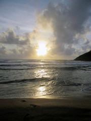 Tramonto sulla spiaggia