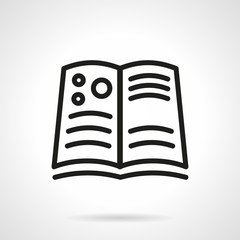 Book of astronomy simple line vector icon