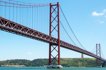 
The April 25th suspension Bridge in Lisbon, Portugal