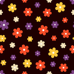 Fototapeta na wymiar Abstract Seamless geometric floral pattern