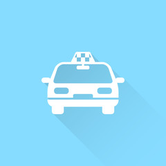 Taxi car vector icon.
