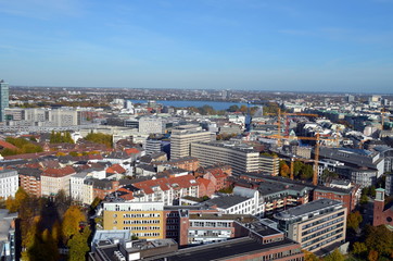 Obraz premium Hamburg von oben