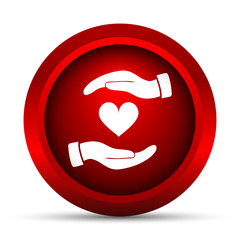 Hands holding heart icon