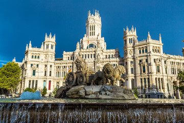 Fototapeta na wymiar Cibeles fountain in Madrid