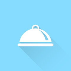 Food platter serving vector icon.