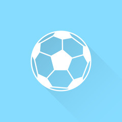 Obraz premium Football ball vector icon. Soccer ball symbol.
