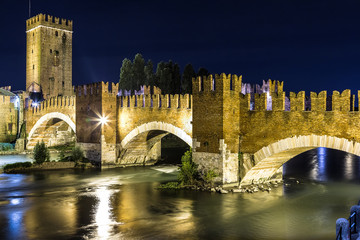 Fototapeta na wymiar Castle Vecchio in Verona, Italy