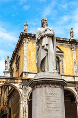 Statue of Dante   in Verona, Italy