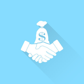 Financial agreement vector icon.