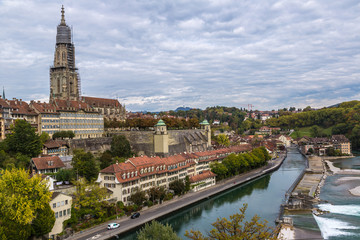 Naklejka premium Bern and Berner Munster cathedral