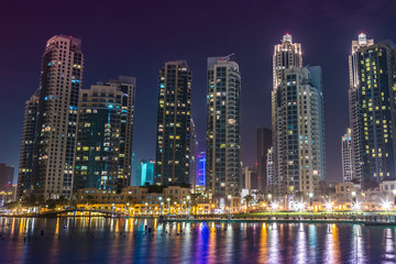 Naklejka na ściany i meble Dubai downtown. East, United Arab Emirates architecture