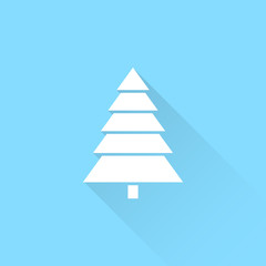 Fir tree vector icon.