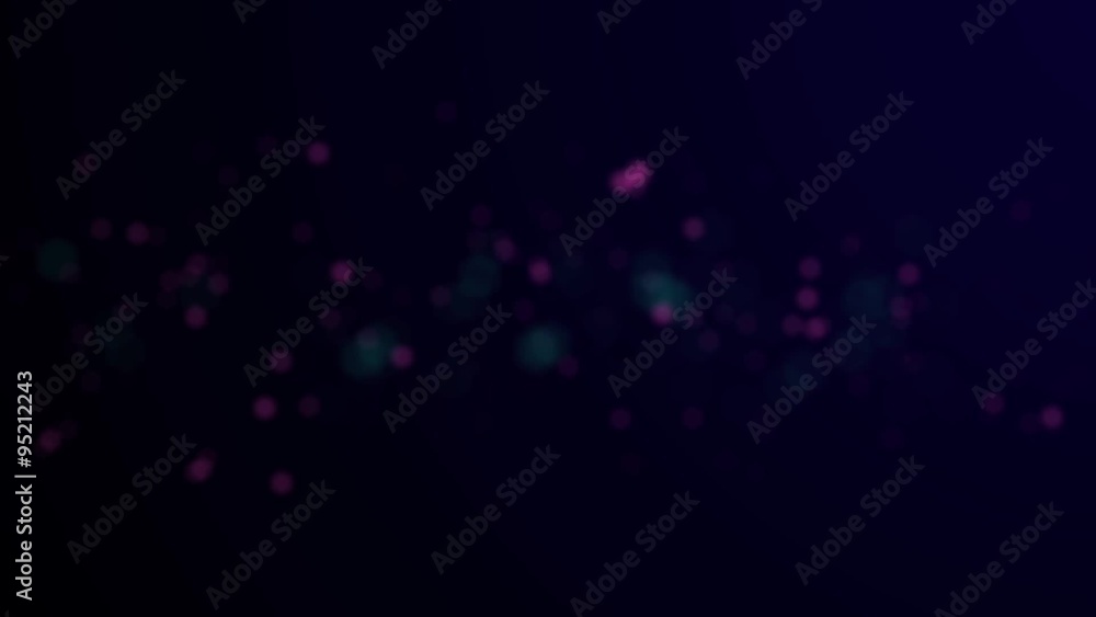 Wall mural abstract bokeh blurred lights on dark blue background
