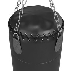 Big punching bag with laces, close view - 95212278