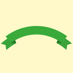 Green ribbon banner