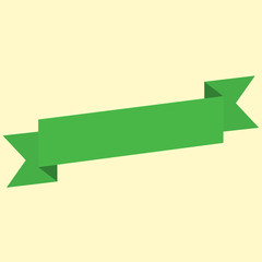 Green ribbon banner