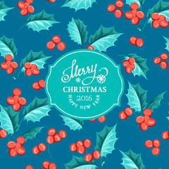 Mistletoe holiday card.